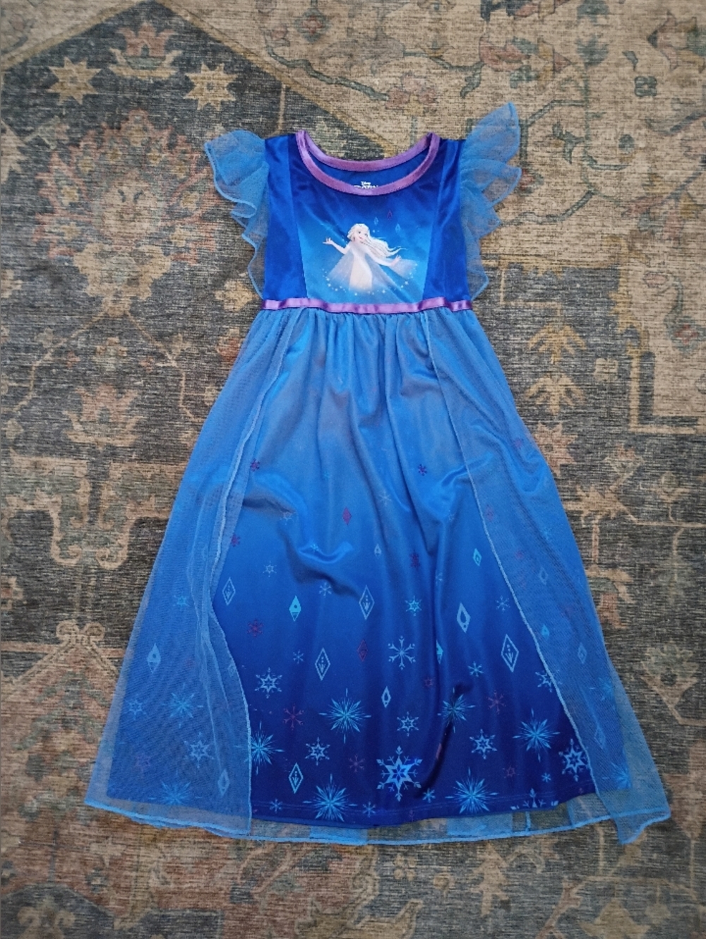 Girls Blue Frozen Nightgown Size 5T